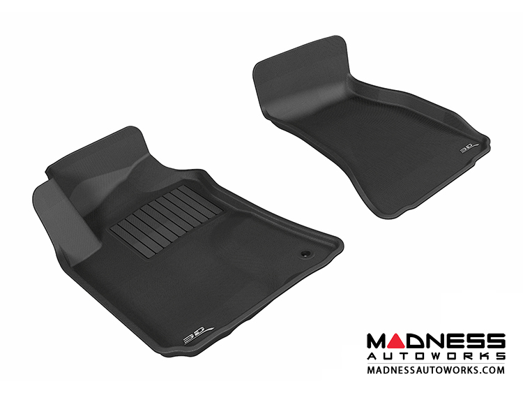 Dodge Challenger Floor Mats (Set of 2) - Front - Black by 3D MAXpider (2008-2010)